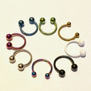 Horseshoe Ring Hoop 16g 11mm 7/16" Lip Nose Ear